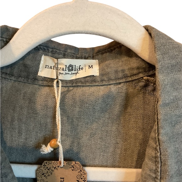 NWT Natural Life Melissa Grey Shirt Dress Size M - Picture 5 of 6